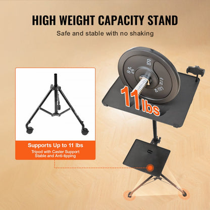 ZG-SJJTY-JL - Adjustable 31.3-67.3in VEVOR Projector Stand with Tray & Phone Holder