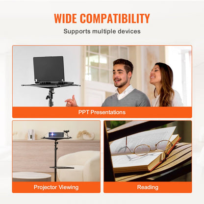 ZG-SJJTY-JL - Adjustable 31.3-67.3in VEVOR Projector Stand with Tray & Phone Holder