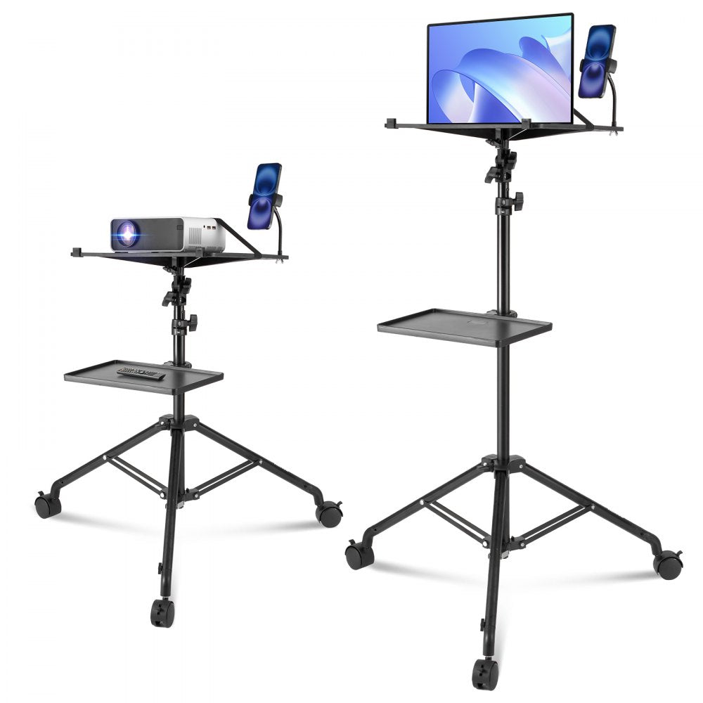 ZG-SJJTY-JL - Adjustable 31.3-67.3in VEVOR Projector Stand with Tray & Phone Holder