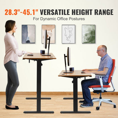 ZWE-DDJ-SS-01 - 47.2"x23.6" Height Adjustable Desk, Elevates 28.3" to 45.1"
