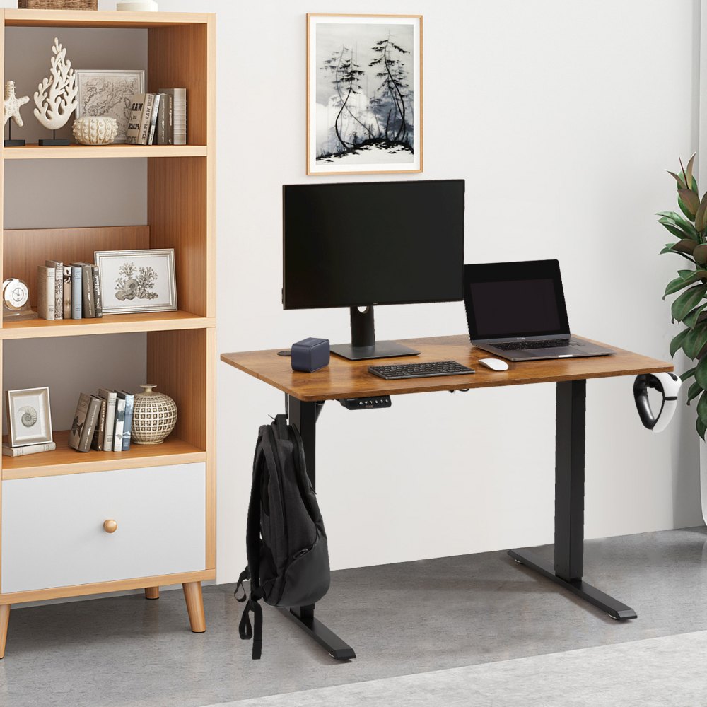 ZWE-DDJ-SS-01 - 47.2"x23.6" Height Adjustable Desk, Elevates 28.3" to 45.1"