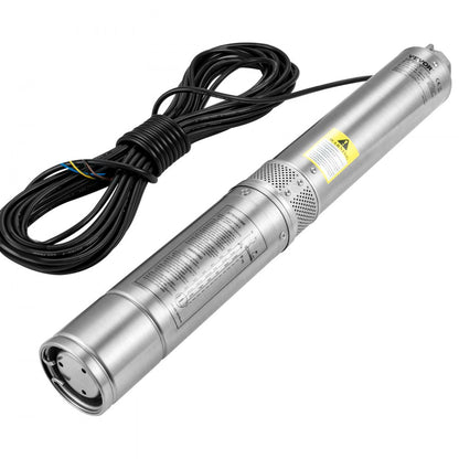 4SSM5/8 - Stainless Steel 4" Submersible Pump, 1.5HP, 276ft Depth