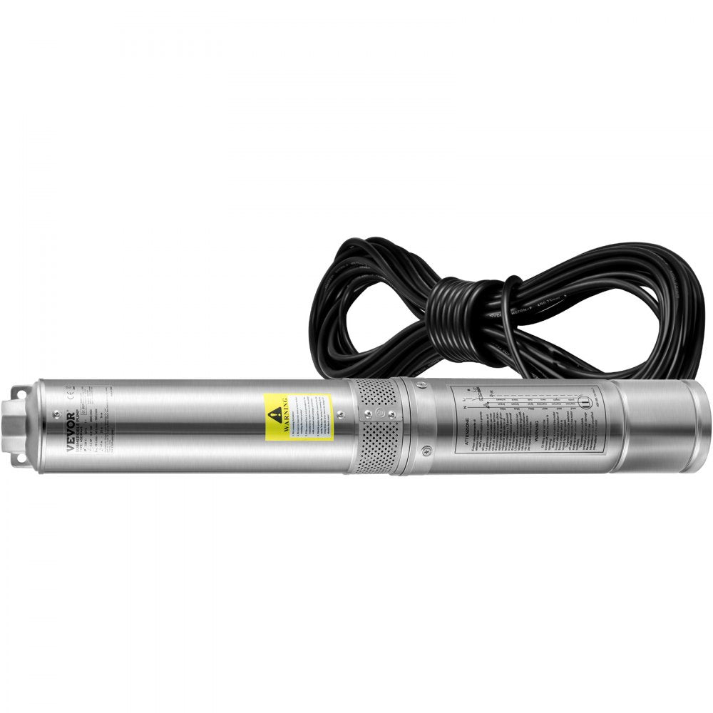 4SSM5/8 - Stainless Steel 4" Submersible Pump, 1.5HP, 276ft Depth