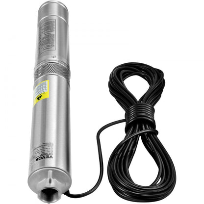 4SSM5/8 - Stainless Steel 4" Submersible Pump, 1.5HP, 276ft Depth
