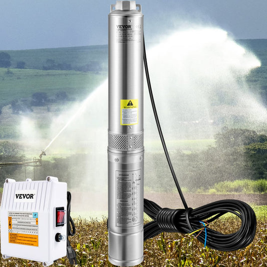 4SSM5/8 - VEVOR 1.5HP Stainless Steel Deep Well Pump with 33ft Cord