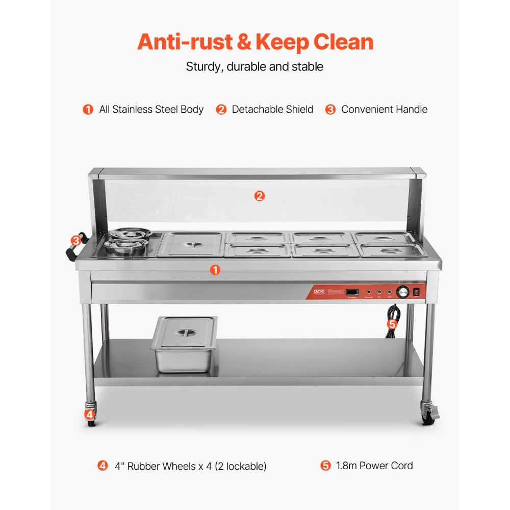 SKT1*1/1-6*1/2-6L*2 - Stainless Steel Electric Food Warmer with Temperature Control