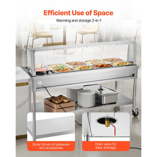 SKT1*1/1-6*1/2-6L*2 - Stainless Steel Electric Food Warmer with Temperature Control