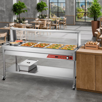 SKT2*1/1-6*1/3-6L*2 - Stainless Steel Commercial Food Warmer with Temperature Control