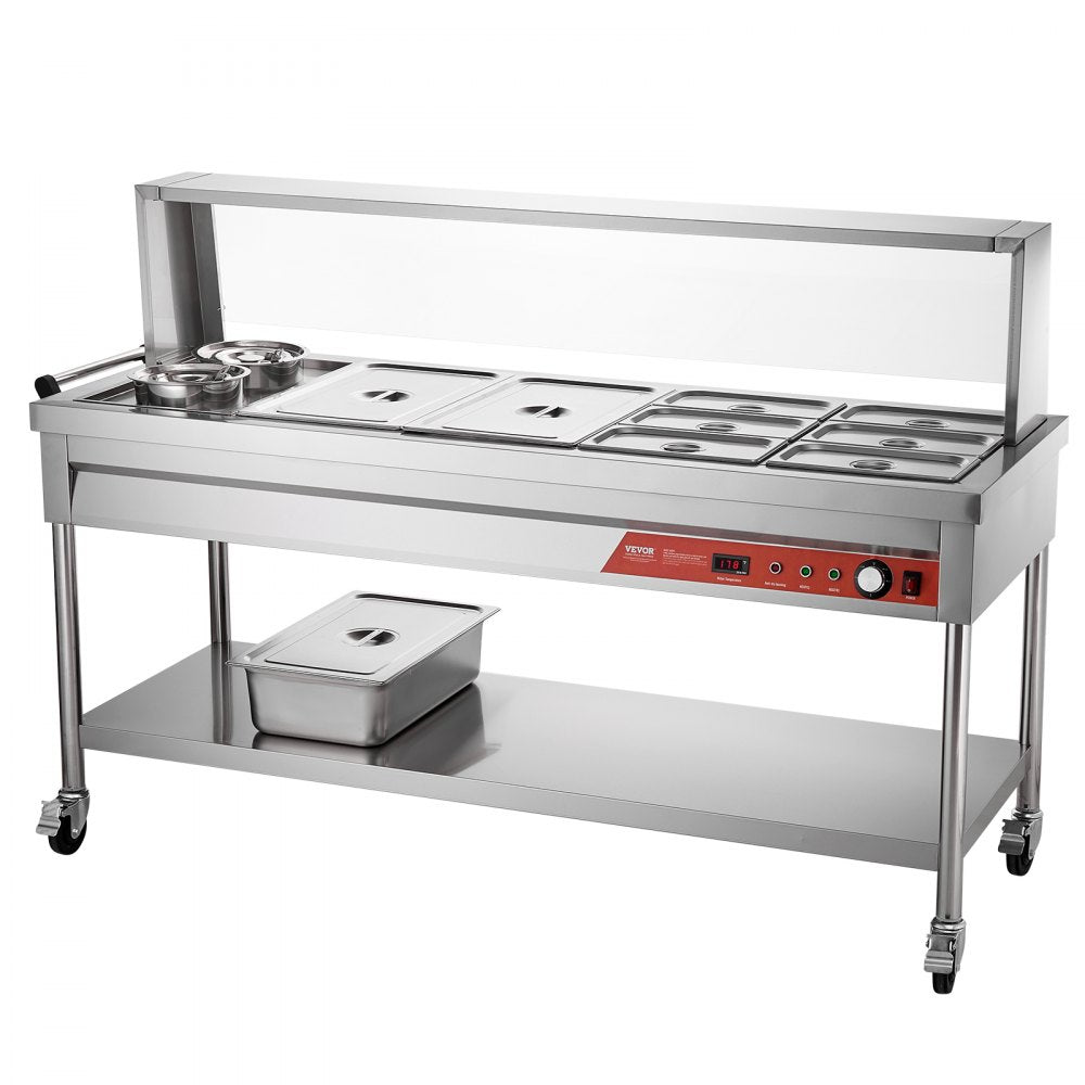 SKT2*1/1-6*1/3-6L*2 - Stainless Steel Commercial Food Warmer with Temperature Control