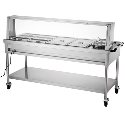 SKT2*1/1-6*1/3-6L*2 - Stainless Steel Commercial Food Warmer with Temperature Control