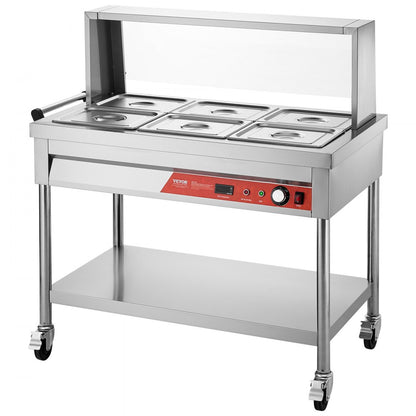 SKT1/2*6 - Stainless Steel Electric Food Warmer with Temperature Control