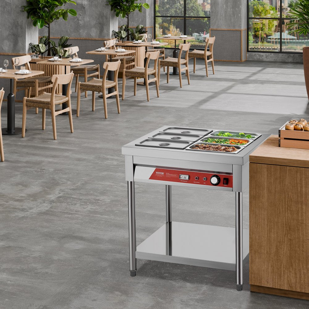 SKT1/3*6 - Stainless Steel Commercial Food Warmer with Adjustable Temperature