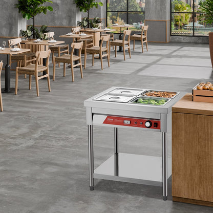 SKT1/2*4 - Stainless Steel Electric Food Warmer with Adjustable Temperature Control