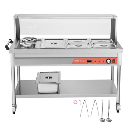 SKT1*1/1-4*1/2-6L*2 - Stainless Steel Food Warmer with Temperature Control