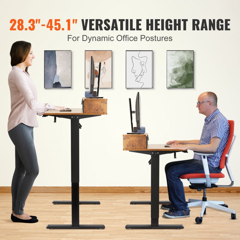 ZWE-DDJ-SS-11 - VEVOR Adjustable Desk 28.3”-45.1” for Comfort & Flexibility