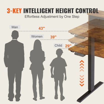 ZWE-DDJ-SS-11 - VEVOR Adjustable Desk 28.3”-45.1” for Comfort & Flexibility