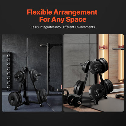 YFRK-B36 - Compact 300 lbs Weight Plate Rack for Home Gym Storage