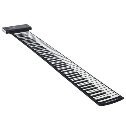 BR-A-88 - Portable 88-Key Silicone Piano with Rechargeable Battery & LED Display