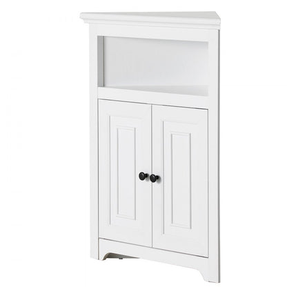 J10032-33-FB - Triangular Corner Cabinet with Robust Shelves & Safety Features