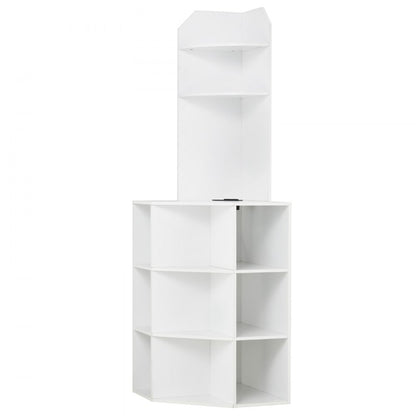 J10034-33-FB - 64" Corner Storage Cabinet with Built-in Outlets