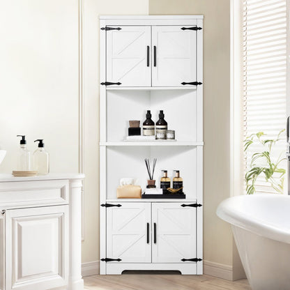 J10030-68-FB - 68" Tall Triangular Corner Cabinet for Smart Storage
