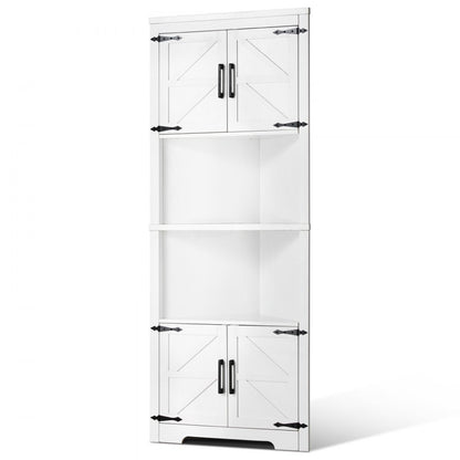 J10030-68-FB - 68" Tall Triangular Corner Cabinet for Smart Storage