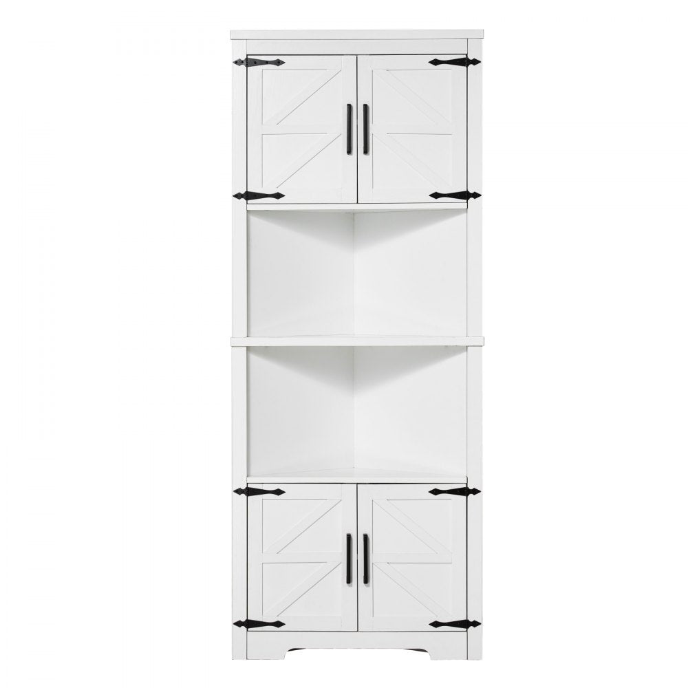 J10030-68-FB - 68" Tall Triangular Corner Cabinet for Smart Storage
