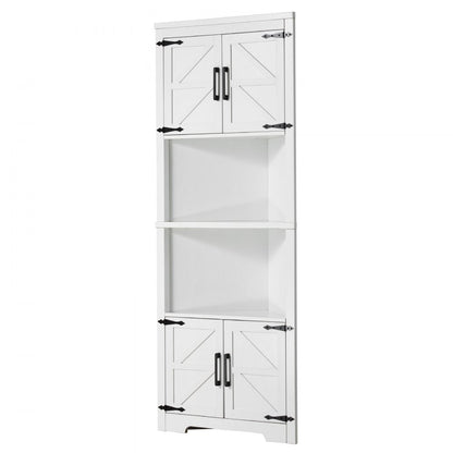 J10030-68-FB - 68" Tall Triangular Corner Cabinet for Smart Storage