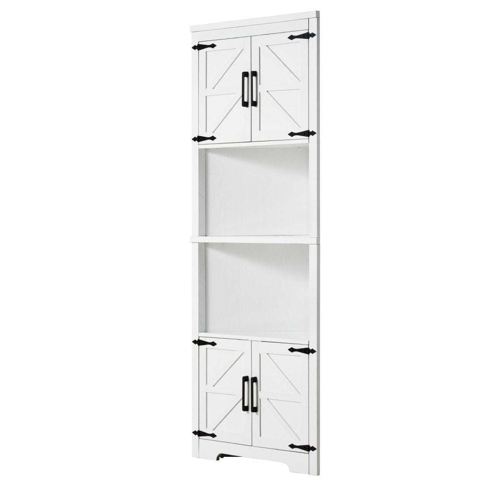 J10030-68-FB - 68" Tall Triangular Corner Cabinet for Smart Storage