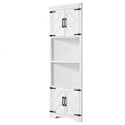 J10030-68-FB - 68" Tall Triangular Corner Cabinet for Smart Storage