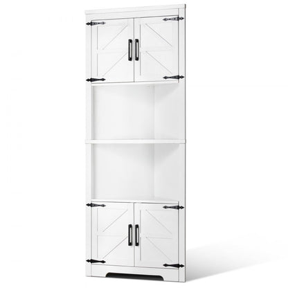 J10030-68-FB - 68" Tall Triangular Corner Cabinet for Smart Storage