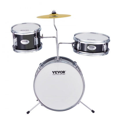SH-001-BK - 3-Piece Kids Drum Set with 8" Tom, 10" Snare, 14" Bass