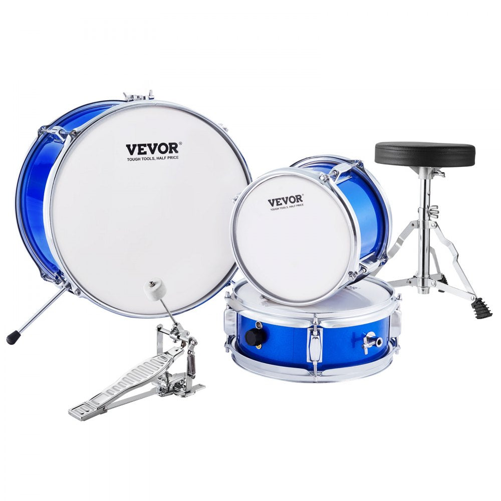 SH-001-BL - VEVOR Kids Drum Set with 14" Bass & Adjustable Throne