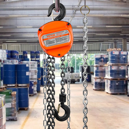 010786952005 - VEVOR 1 Ton Chain Hoist, 10FT Galvanized Steel, Safe Lifting