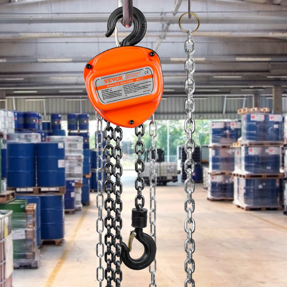 010769914423 - 1 Ton VEVOR Chain Hoist, 20 FT Durable Steel Design