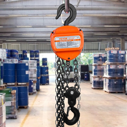 010891588083 - 3 Ton VEVOR Chain Hoist with Double Pawl Brake System