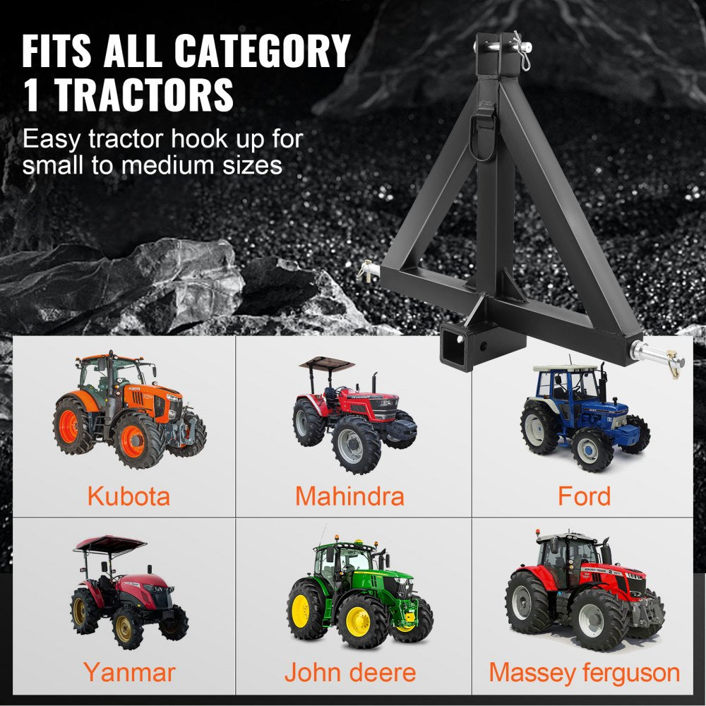 WBS002 - Durable 3-Point Hitch Receiver for Tractors, Easy Installation