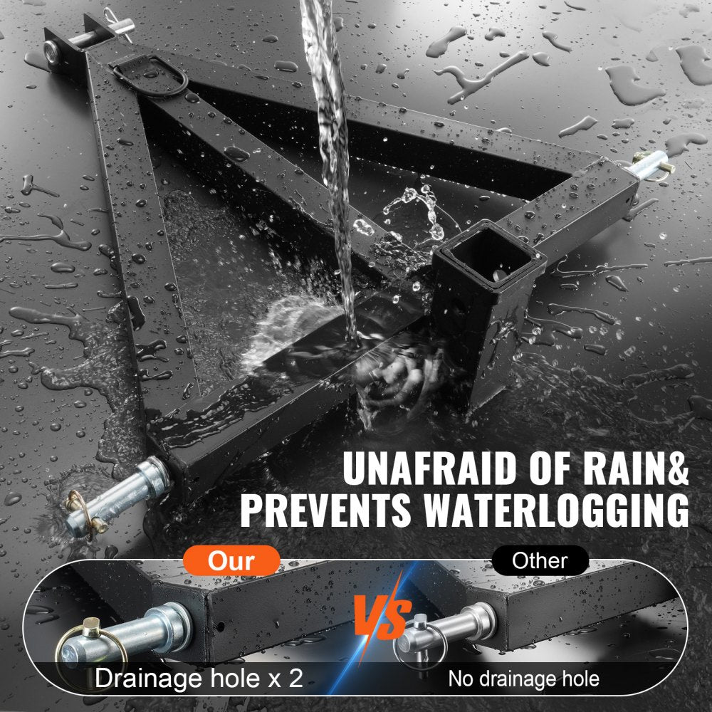 WBS003 - Durable 3-Point Hitch Receiver for Trailers, 2" Connector