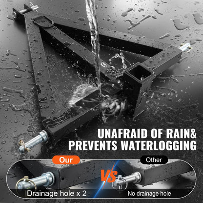 WBS003 - Durable 3-Point Hitch Receiver for Trailers, 2" Connector