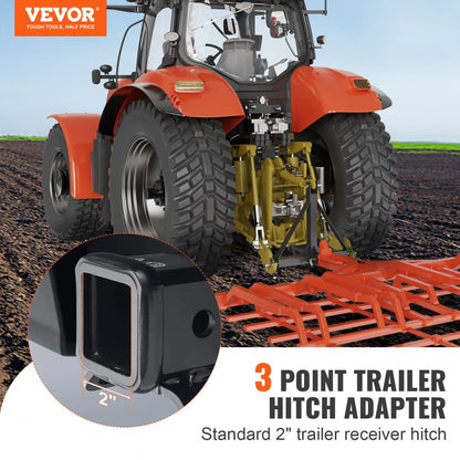 WBS001 - Versatile 3-Point Hitch Receiver for Tractors, Lightweight & Durable