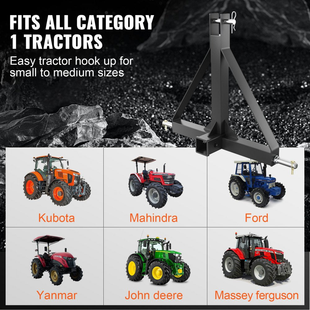 WBS001 - Versatile 3-Point Hitch Receiver for Tractors, Lightweight & Durable