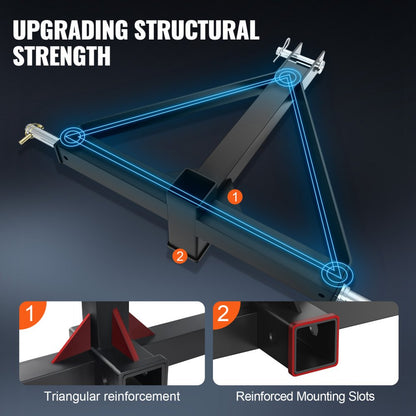 WBS001 - Versatile 3-Point Hitch Receiver for Tractors, Lightweight & Durable