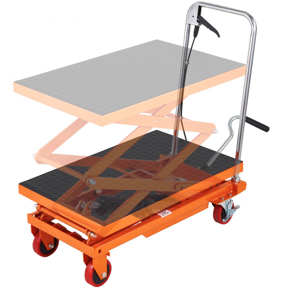 TFD15 - Heavy-Duty Hydraulic Lift Table Cart, 1100 lbs Capacity