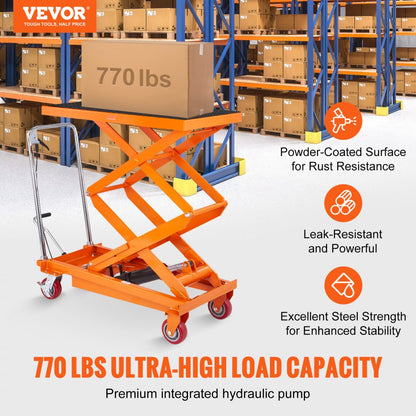 TFD35 - 59" VEVOR Hydraulic Lift Table Cart with 770lbs Capacity