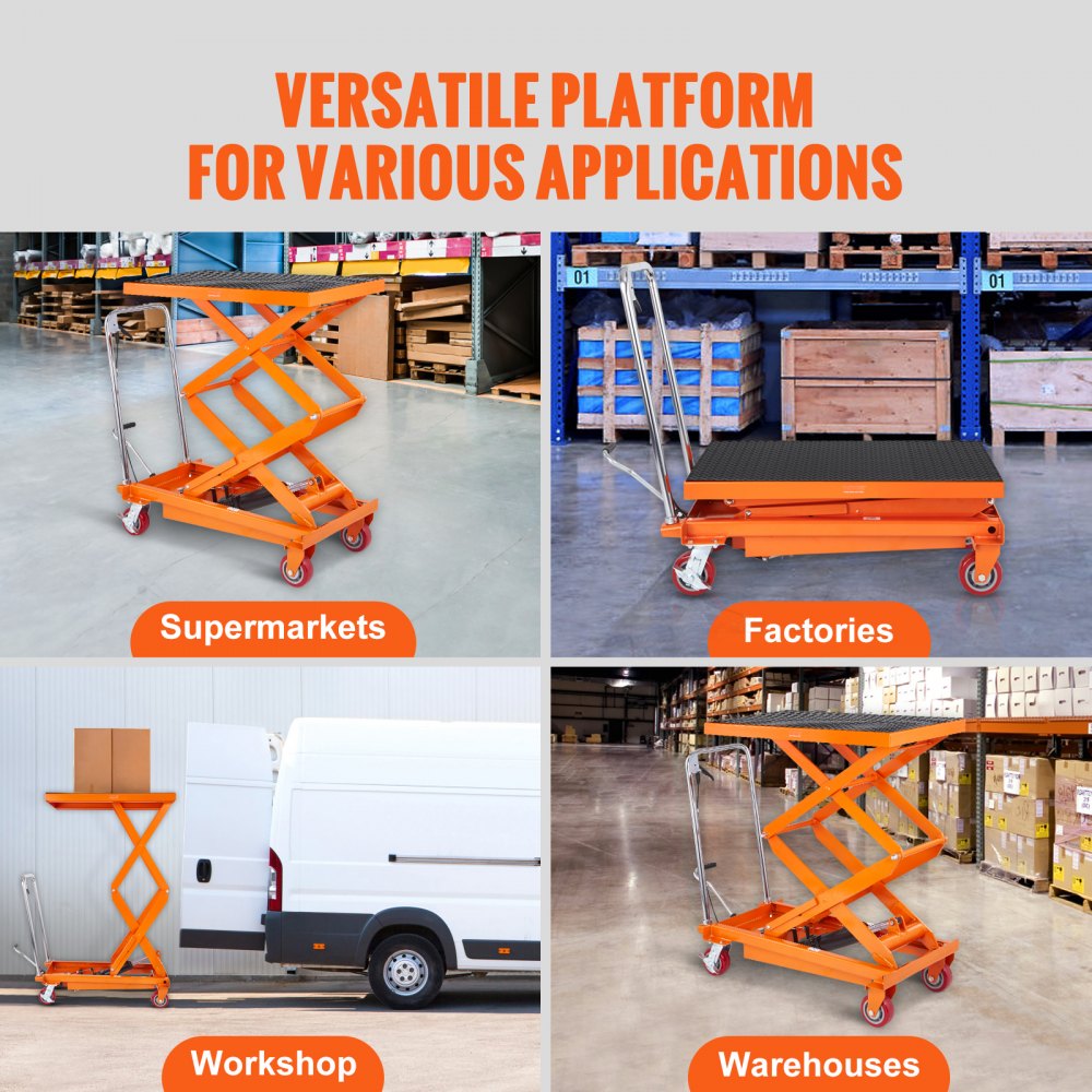 TFD35 - 59" VEVOR Hydraulic Lift Table Cart with 770lbs Capacity