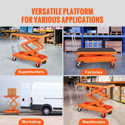 TFD80 - 1760lbs Capacity Hydraulic Lift Table, 59" Height for Easy Maneuverability