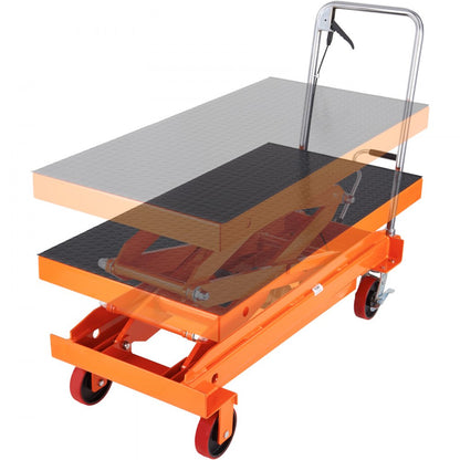 TFD80 - 1760lbs Capacity Hydraulic Lift Table, 59" Height for Easy Maneuverability
