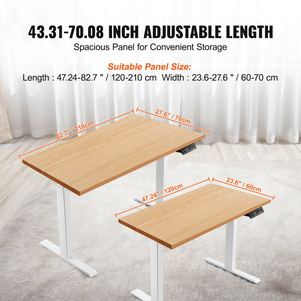 ZW-19 - VEVOR Dual Motor Standing Desk Frame, 26-50.79" Height Adjust, 276 lbs