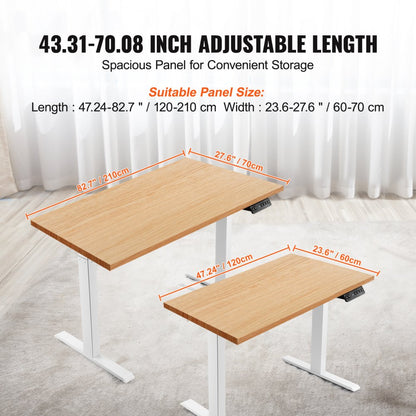 ZW-19 - VEVOR Dual Motor Standing Desk Frame, 26-50.79" Height Adjust, 276 lbs