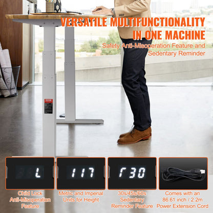 ZW-19 - VEVOR Dual Motor Standing Desk Frame, 26-50.79" Height Adjust, 276 lbs